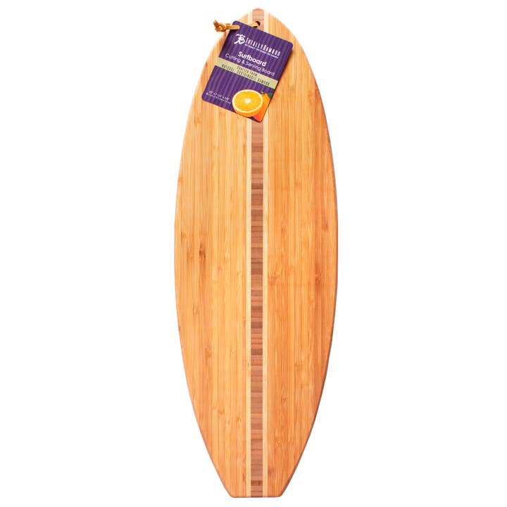 Totally Bamboo - Wholesale Cutting Board - Surfboard Shaped Cutting Board & Charcuterie Serving Board