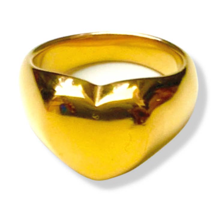 Chunky hjärta Signet Ring för wholesale av Milli London