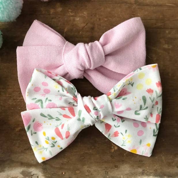 Spring Floral Hair Bow for wholesale by Brynn + Me