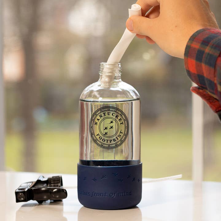 Nantucket Spider - Wholesale Spray Bottle - Reusable 16 oz Glass Spray Bottle (Empty) with Silicone Base