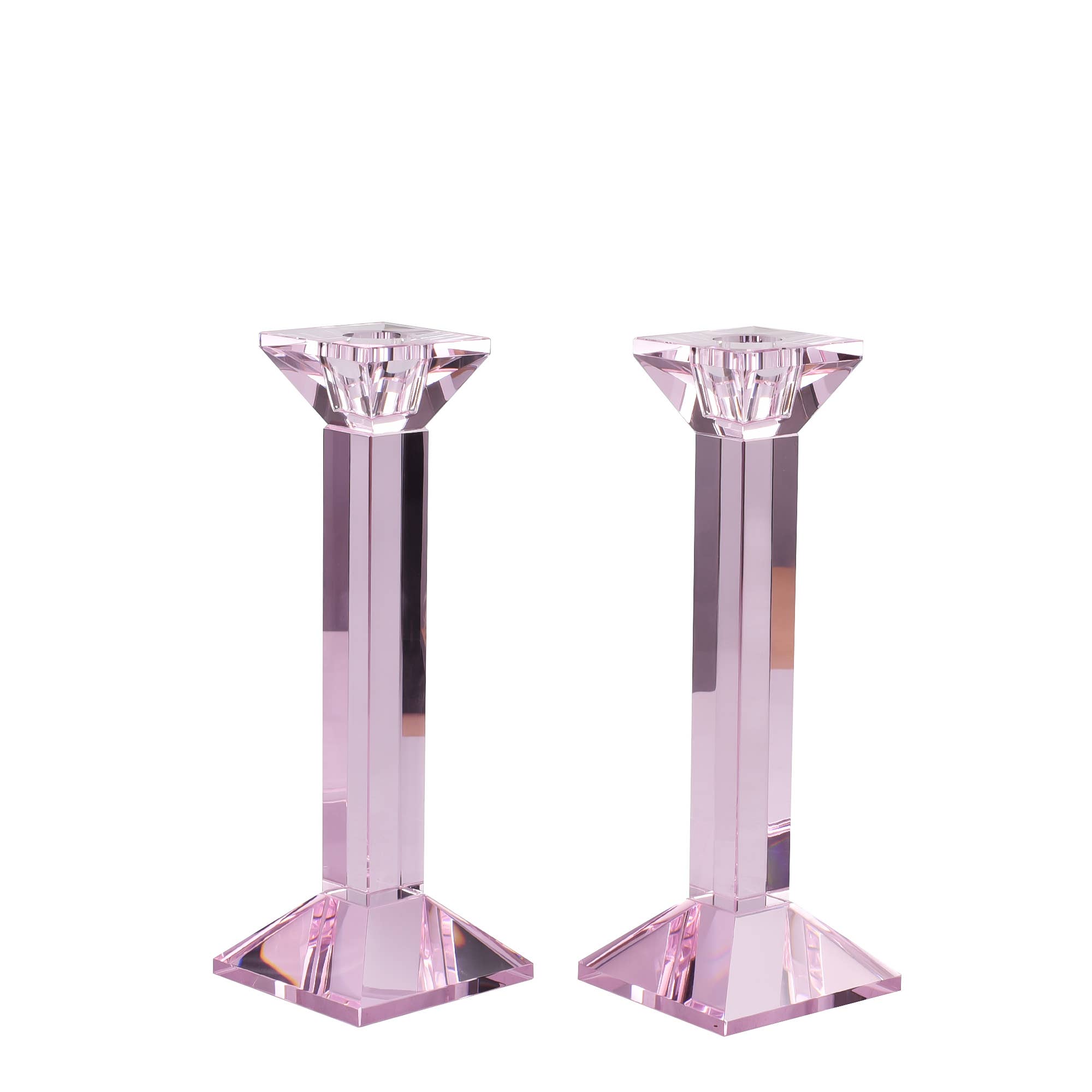 Lainy Home - Wholesale Candle Holder - Pair of 9” Classy Crystal Candlesticks8