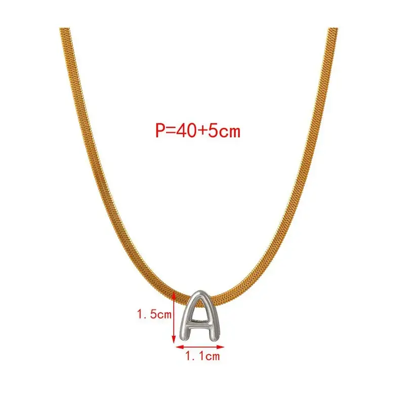 Sweet Cherry Sky – Engroshandel Halskæde med vedhæng – Initiale Halskæde Slangekæde med Initial Vedhæng Smykker2