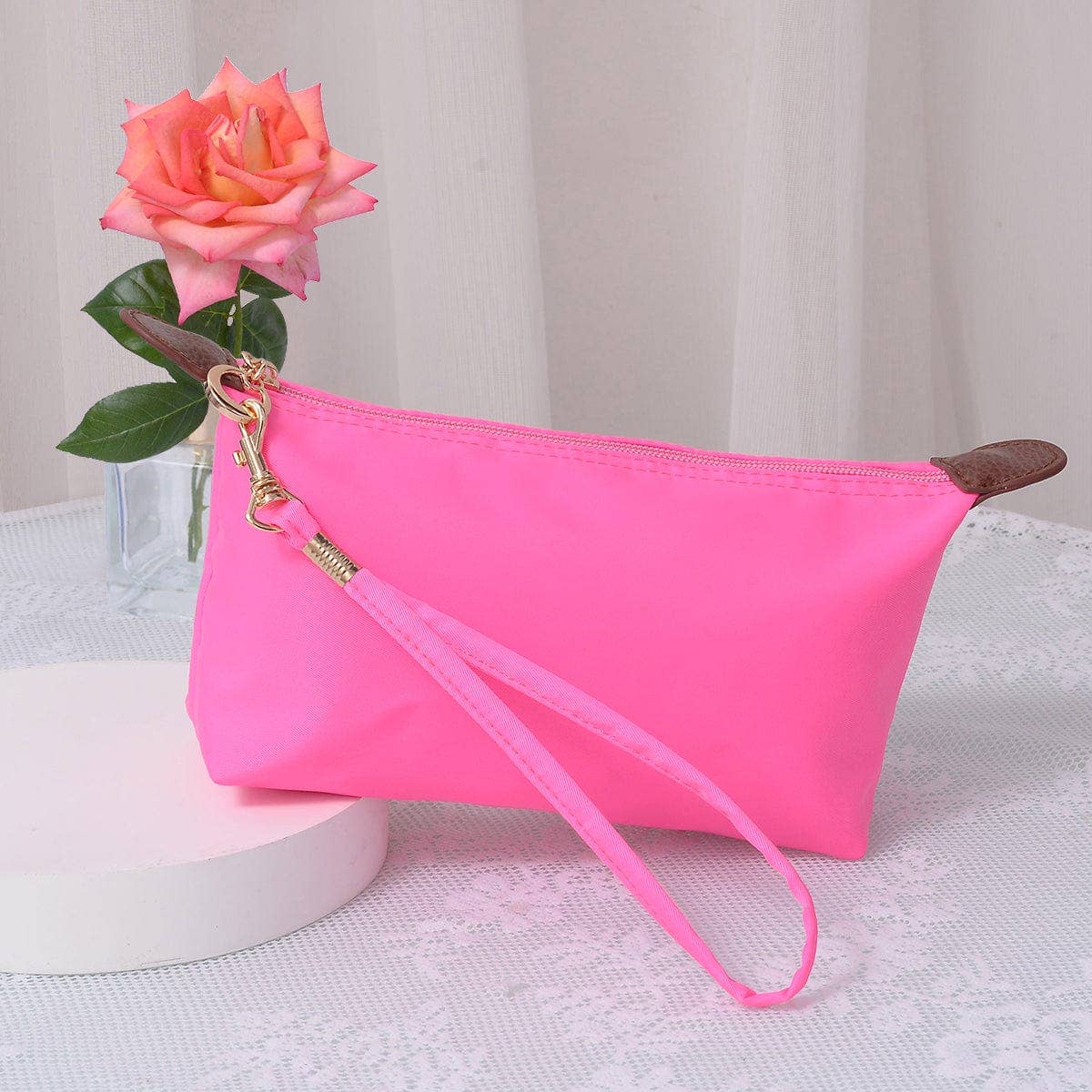 MiMi Wholesale - Wholesale Makeup/Cosmetic Bag - HM1006 Monogrammable Nylon Fabric Cosmetic Bag3