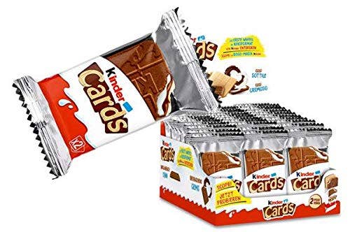 Snacky Candy - Wholesale Chocolate Bar - Kinder Cards Creamy Milk & Cocoa Layers T2 0.9 oz 30 count1
