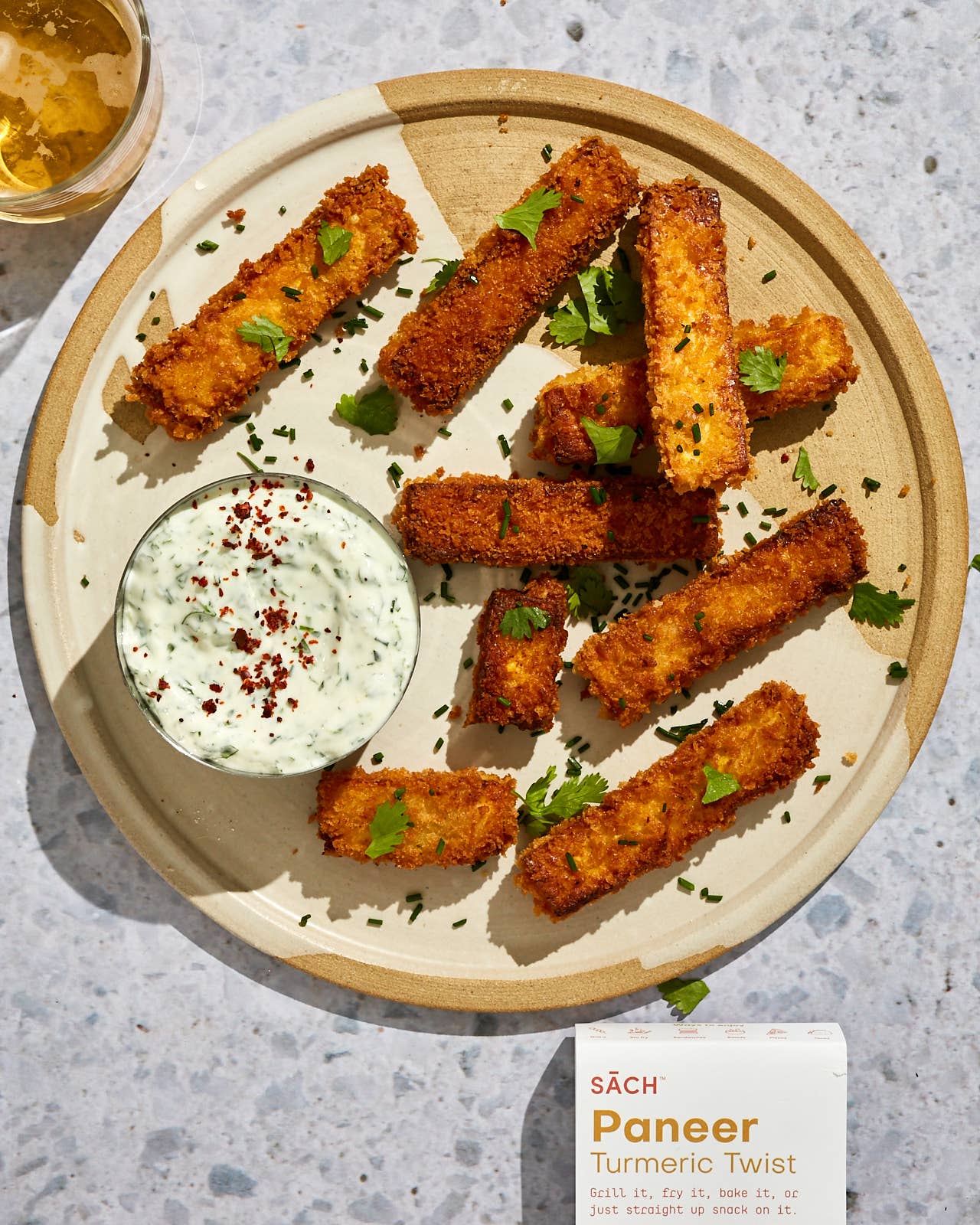 SACH FOODS - Wholesale Cheese - 6oz Turmeric Twist - Organic Paneer Cheese2