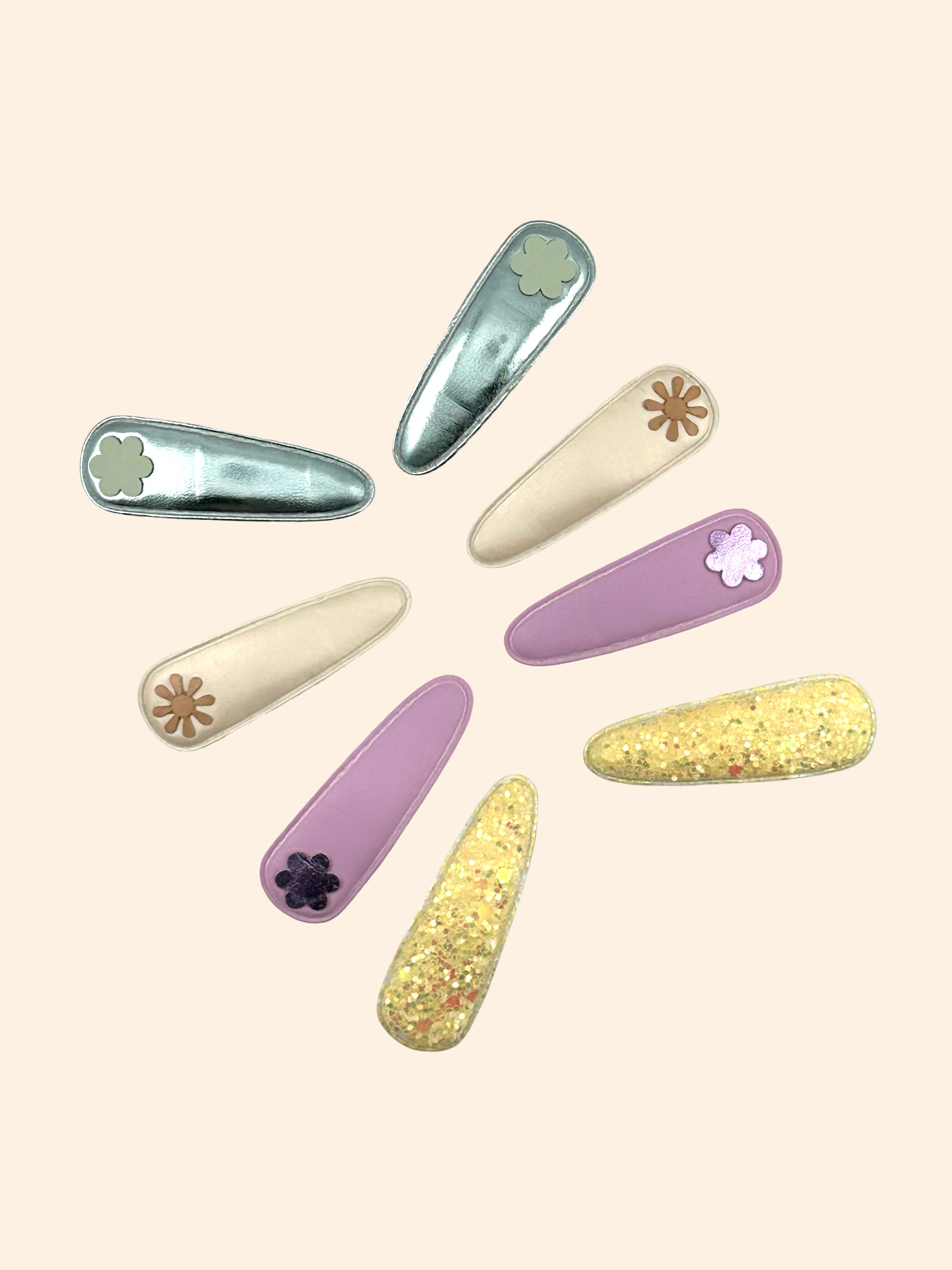 Bluebell Petite - Wholesale Hair Clip - Kids - Cream Glitter Click Clacks5