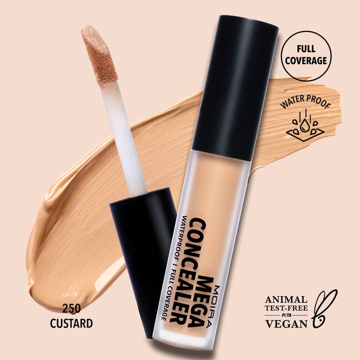 Moira Cosmetics – wholesale Face concealer – Mega Waterproof Concealer 250 - Custard