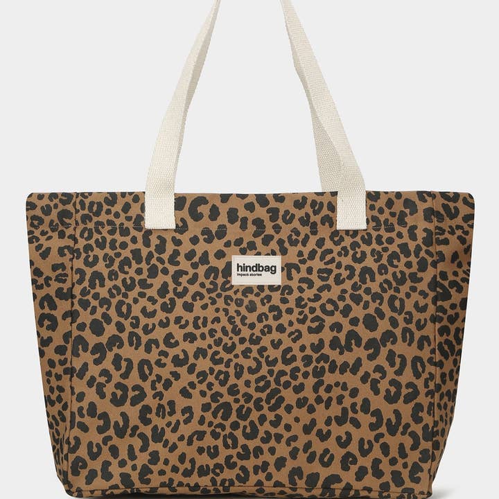 Hindbag - Wholesale Tote Bag - Women's - Claude Leopard Cinnamon Tote Bag2