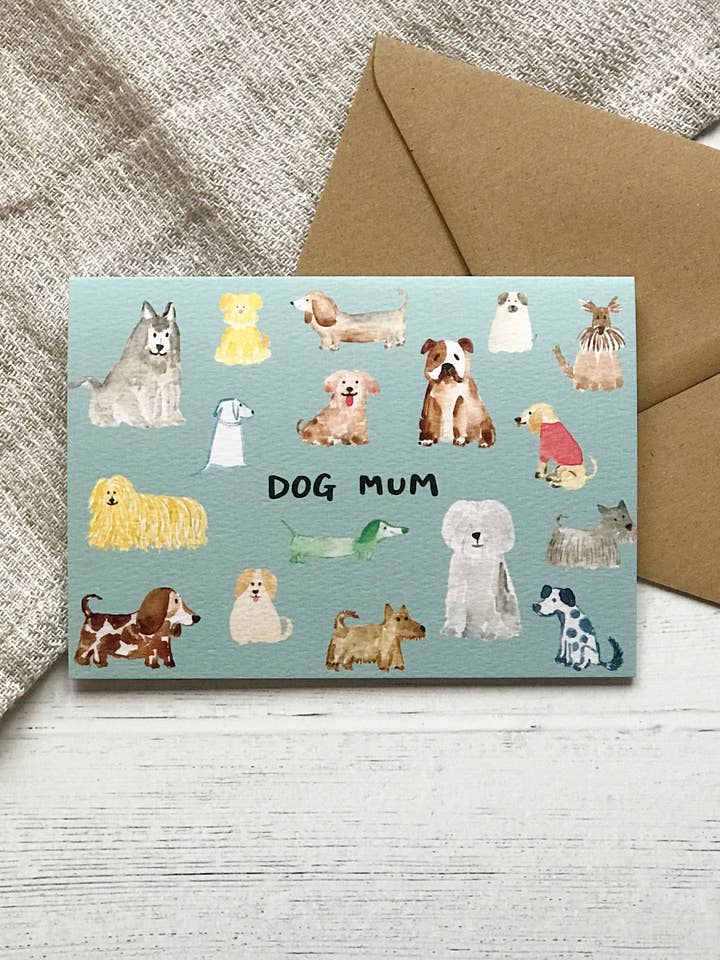 Dog Mum Card - Dog Lover - Mother's Day - All Occasion Card for wholesale by Designbyting