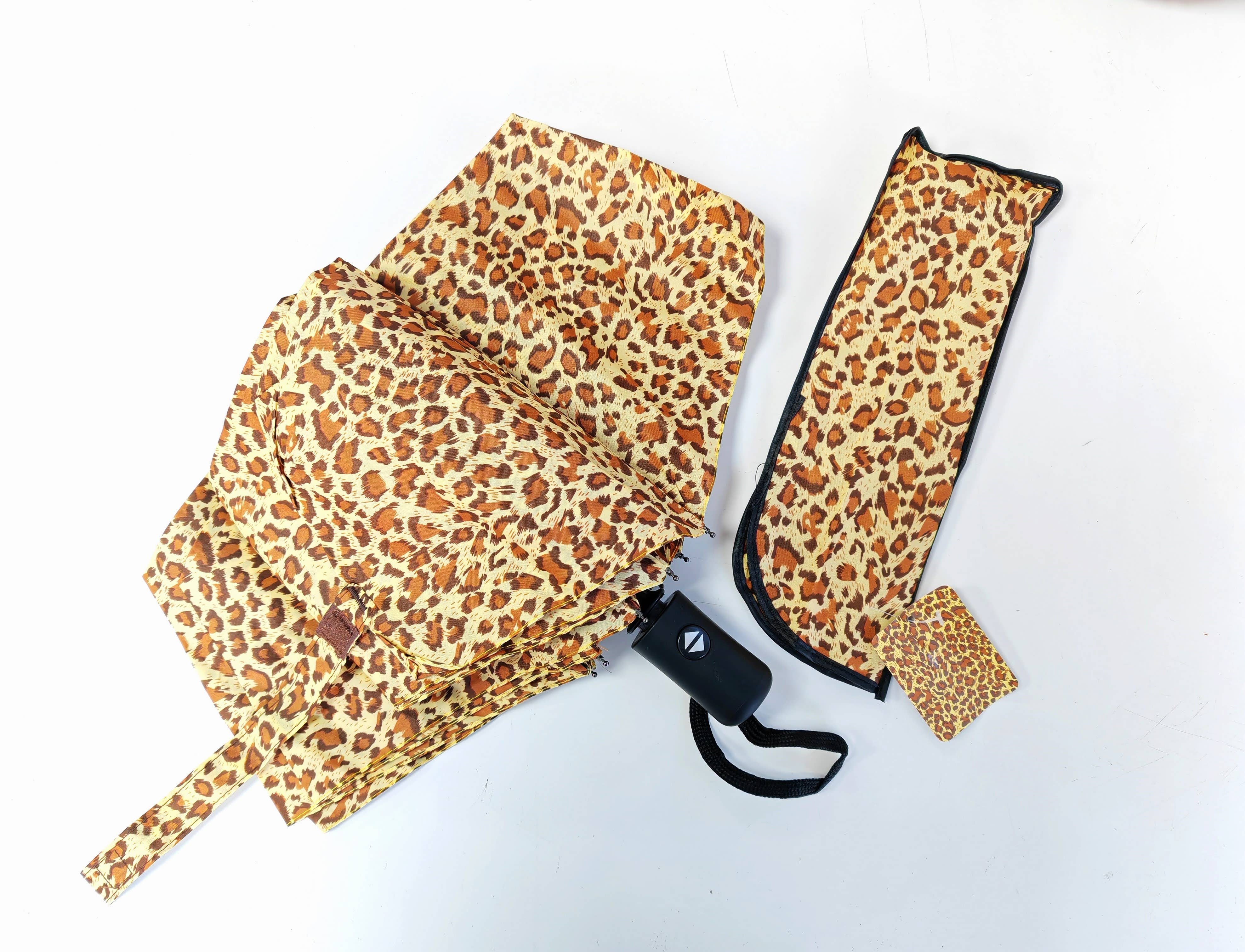 Superbia - Wholesale Umbrella - Women's - Lady Double Automatic Foldable Leopard Print Umbrella-55Q1081