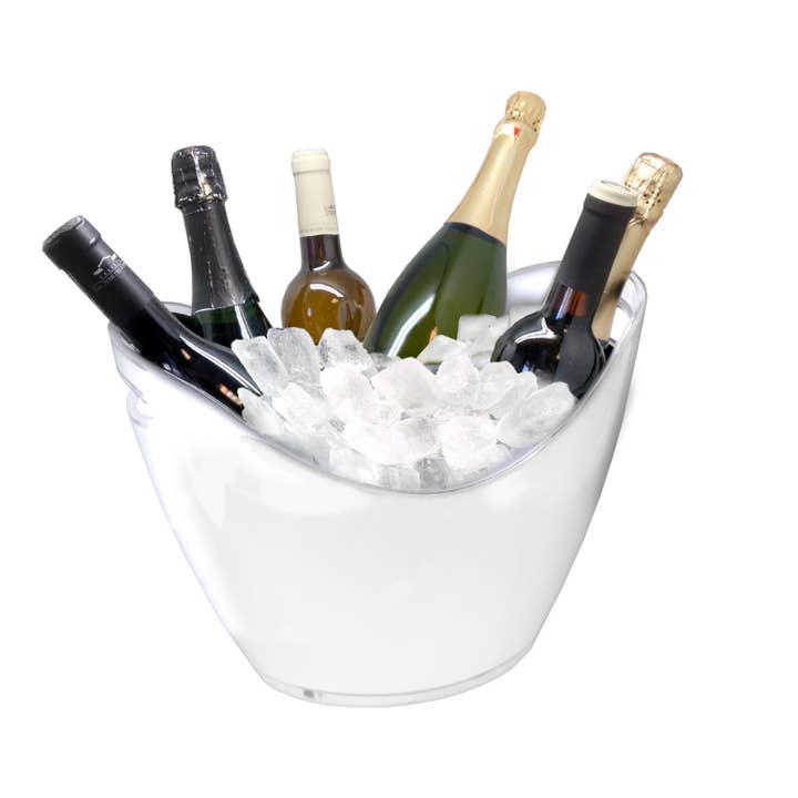 White bucket for 6 bottles for wholesale by Vin Bouquet (Find It Import & Export Sl)