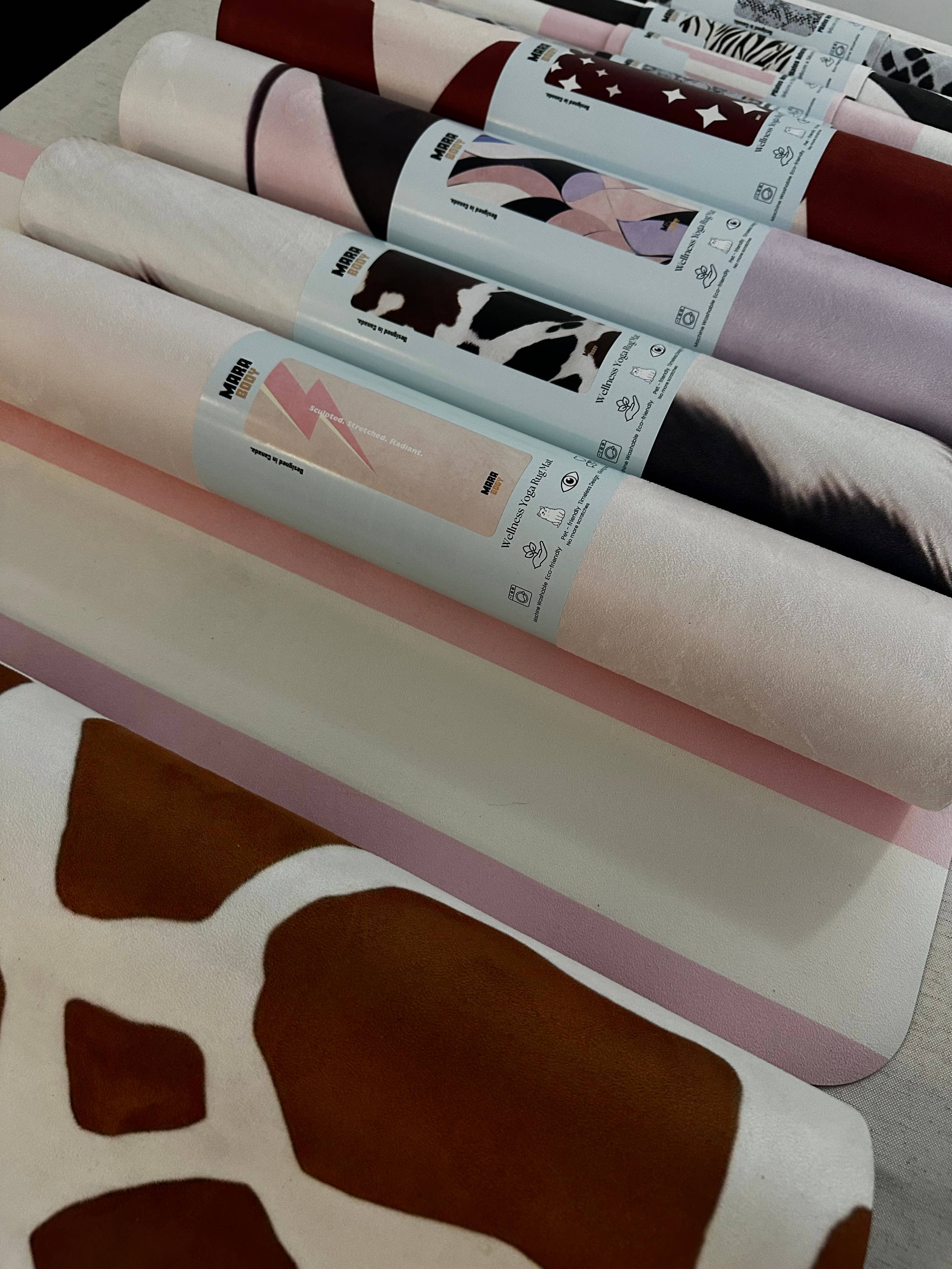 MARA BODY - Yoga Mats, Pilates Reformer Mats & Yoga Towels - Vendita all'ingrosso Tappetini da yoga - Tappetino Yoga in Pelle Scamosciata Vegana Eco-Friendly Antiscivolo con Stampa Astratta8