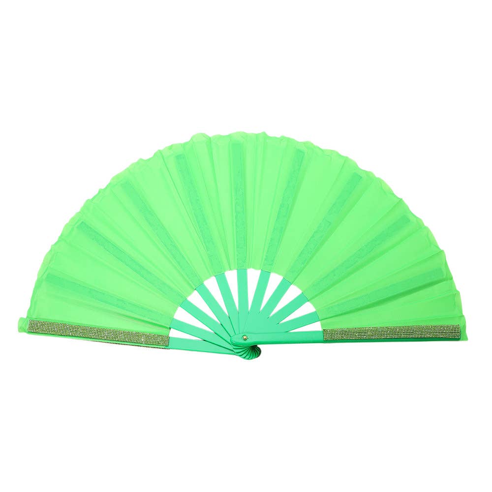 Sensibling Corp. - Wholesale Handheld Folding Fan - Bling Studded Folding Line Dance Hand Fan9