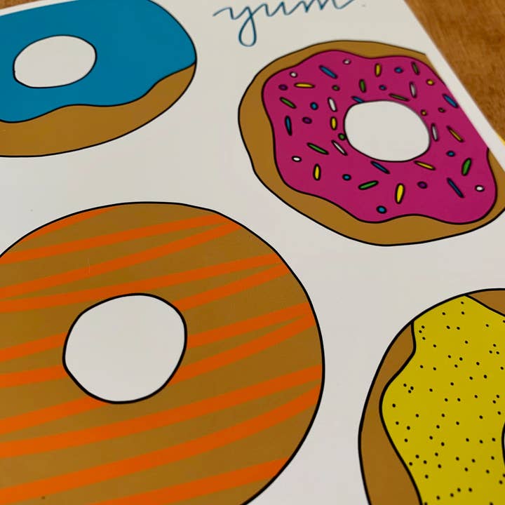 Stone Donut Design, LLC - Wholesale Gewone wenskaart - Jammie. Donuts! Schattige notitiekaart van StoneDonut Design3