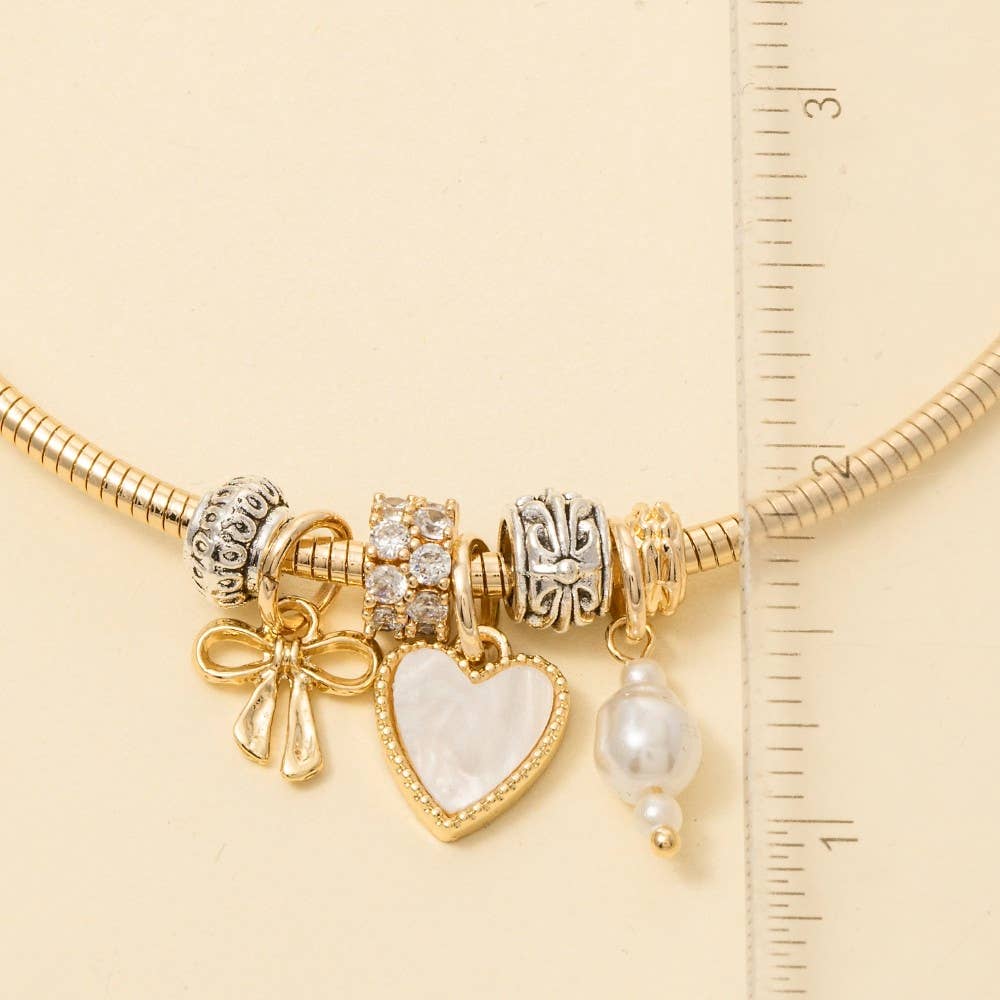 WHG Assorted Mini Charms Coiled Choker Necklace for wholesale on Faire2