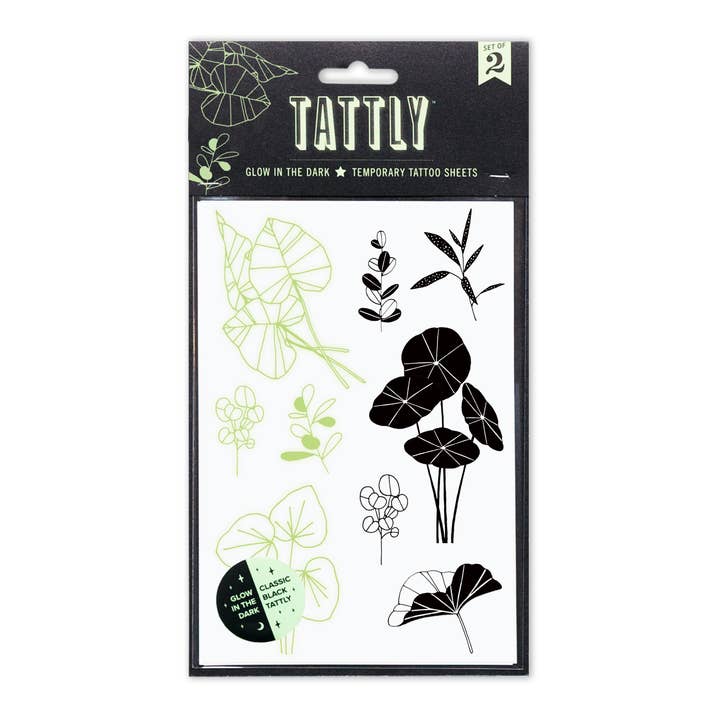 Glowing Garden Tattoo Sheets (GID) for wholesale by Tattly