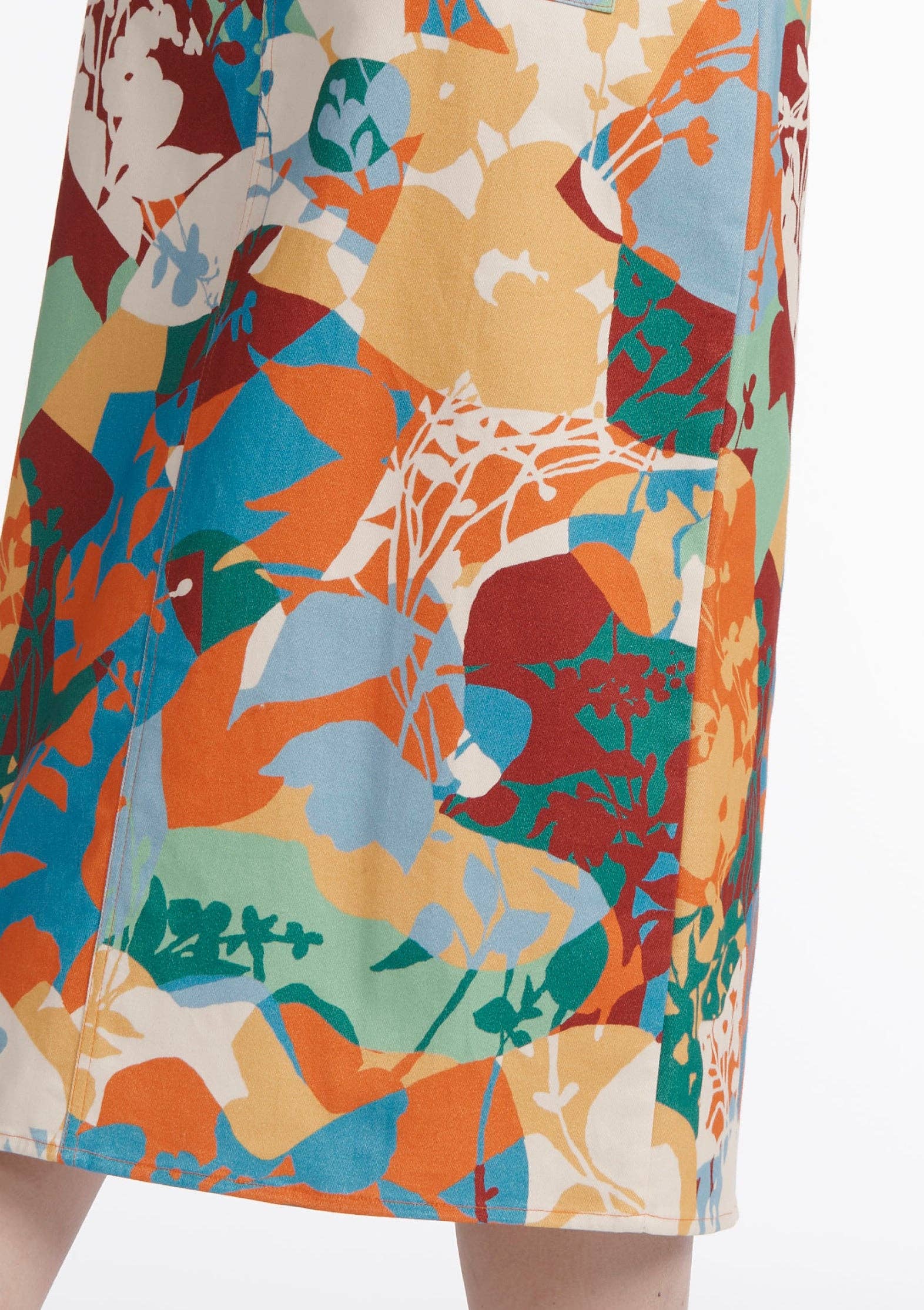 MADE IN SENS - Wholesale Skirt - Women's - Joni Hawaiian Skirt - Orange3