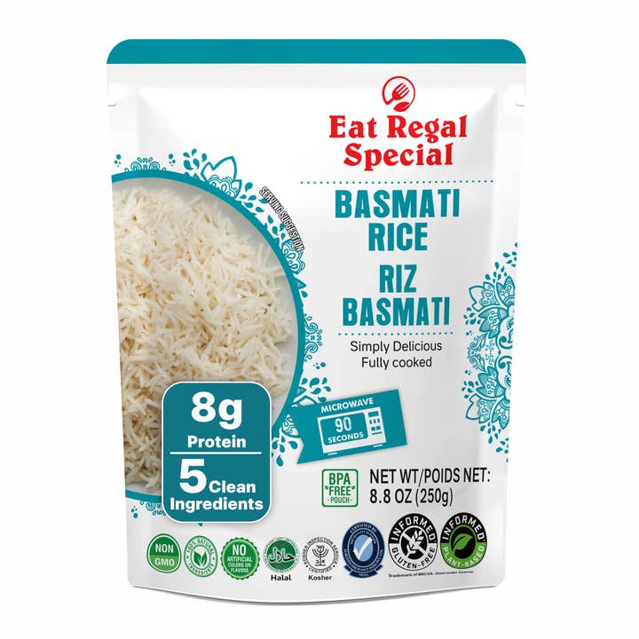 Basmati Ready Rice, 8.8oz, Pack of 6 for wholesale by Regal Kitchen Foods