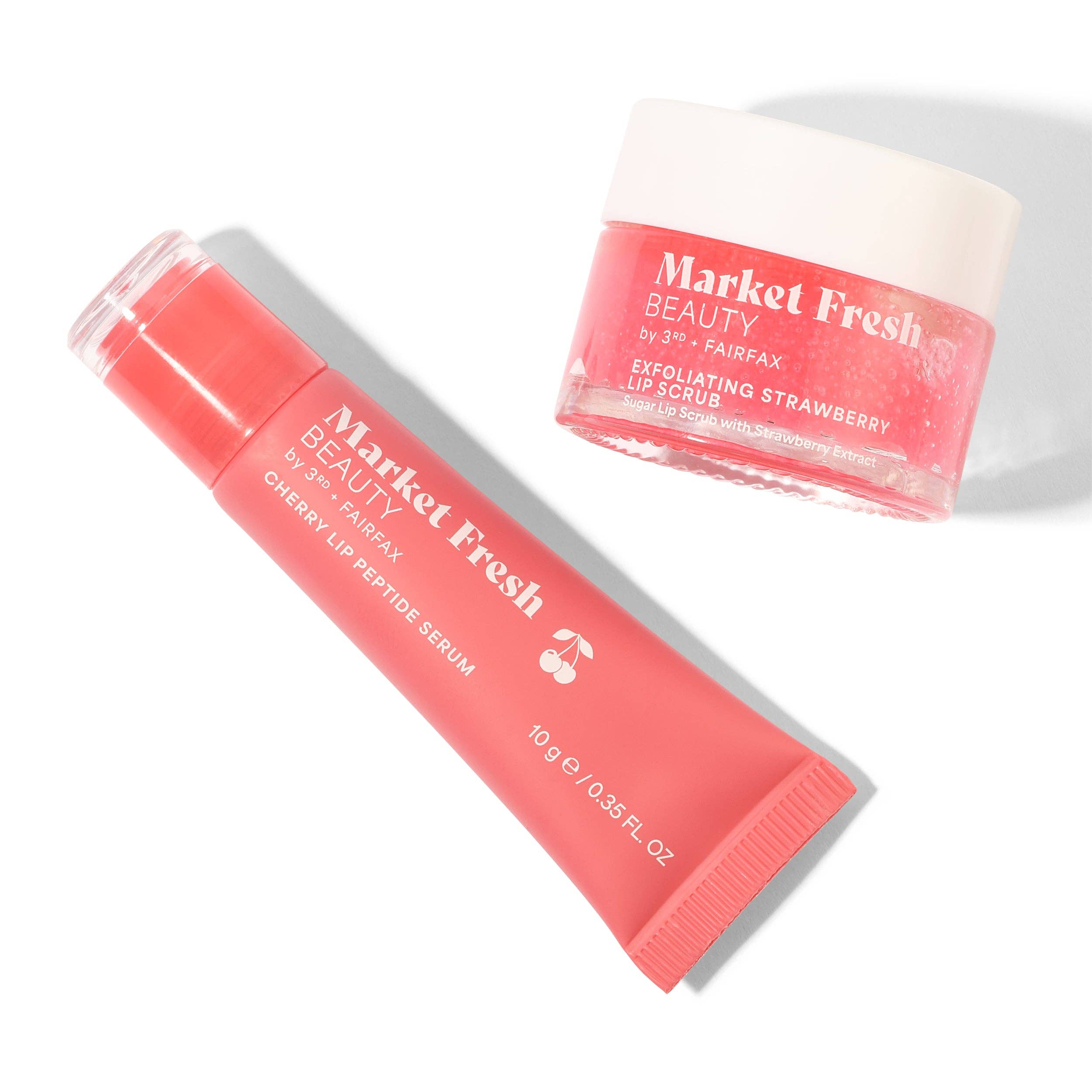 Market Fresh Beauty - Wholesale Lip Scrub/Polish - Market Fresh Beauty Pretty Pout Lip Kit – Exfoliating Strawberry Lip Scrub & Cherry Lip Peptide Serum | Hydrates, Smooths, and Revitalizes | Cruelty-Free & Clean Beauty4
