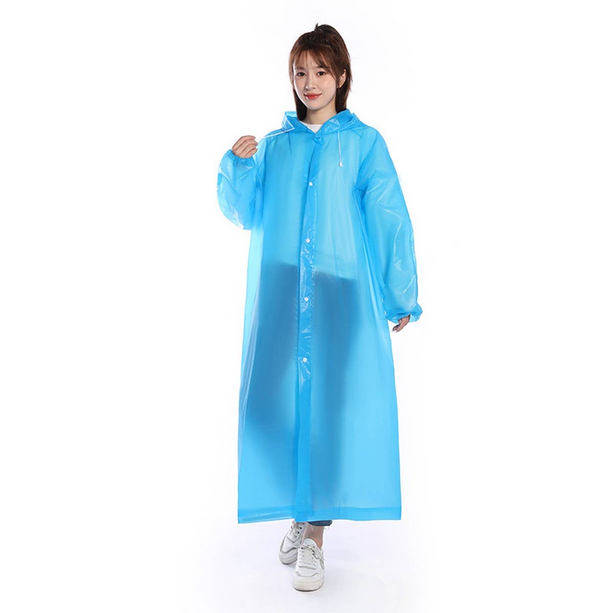 NINEXIS - Wholesale Raincoat - Women's - CWMM1493_PEVA REUSABLE HOODED RAINCOAT2