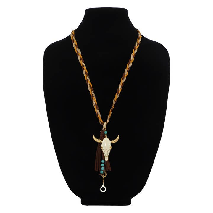 Urbanista - Wholesale Pendant/Charm Necklace - Western Suede Necklace with Semi-Stone 5