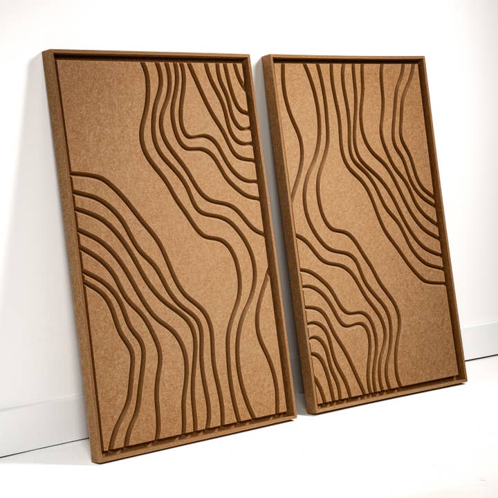 FeltArt Naturale Soft Dune Camel Taille L 70 x 110 cm Lot de 2 pour la vente par FeltArt