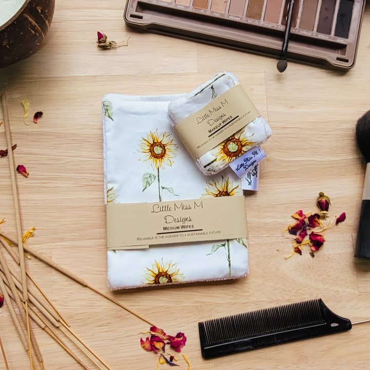 Sunny Sunflowers Makeup wipes for wholesale by Little Miss M Designs