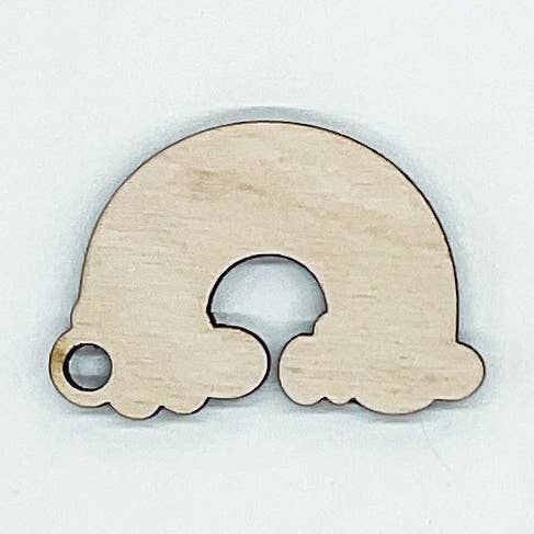 Porte-clés arc-en-ciel blanc de 2,5 pouces pour la vente par Southern Birch Company