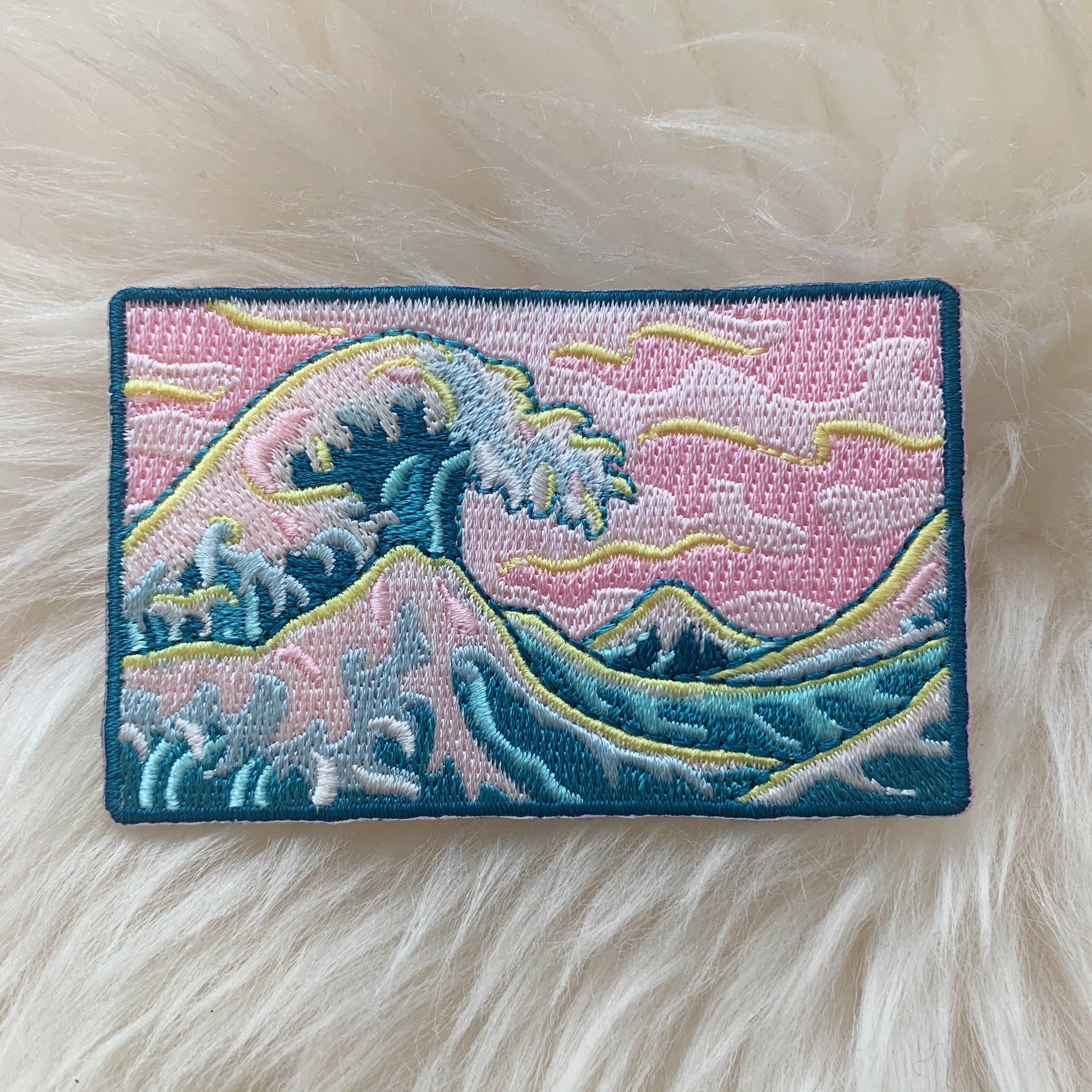 Wildflower + Co. - Wholesale Patch - Patch - Waves Collection - Great Wave & Pink Skies3