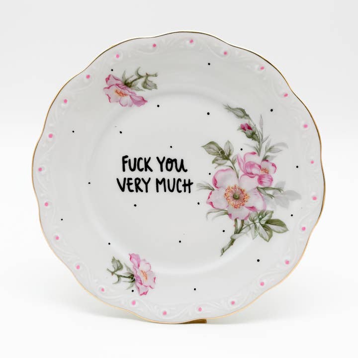 Wandteller petit VA TE FAIRE FOUTRE, MERCI BEAUCOUP pour la vente par ohRuby