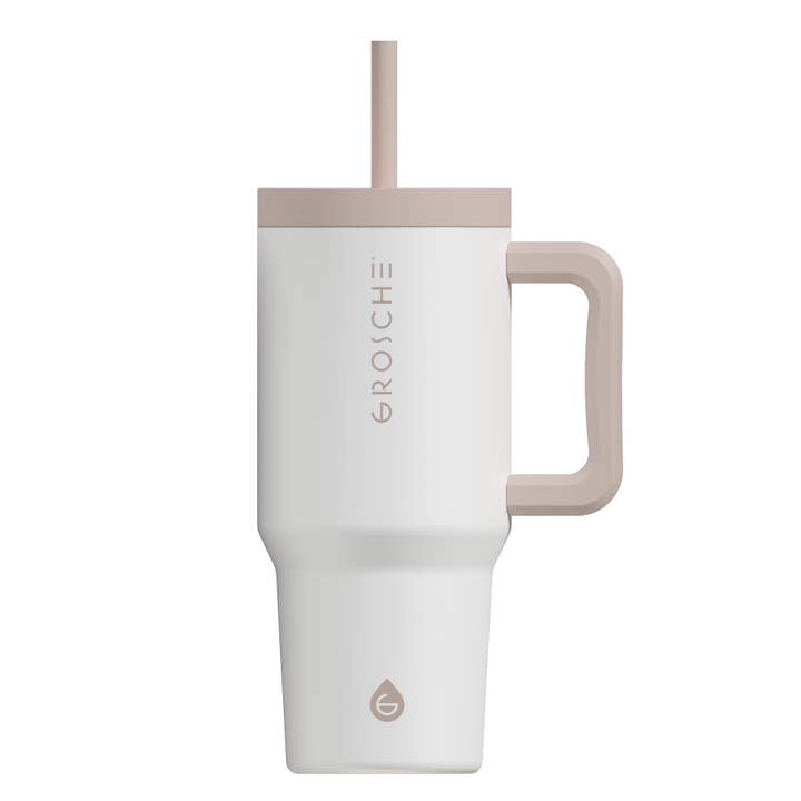 GROSCHE International - Wholesale Insulated Mug/Tumbler - GROSCHE ASPEN Insulated 32oz Tumbler with Handle and Straw