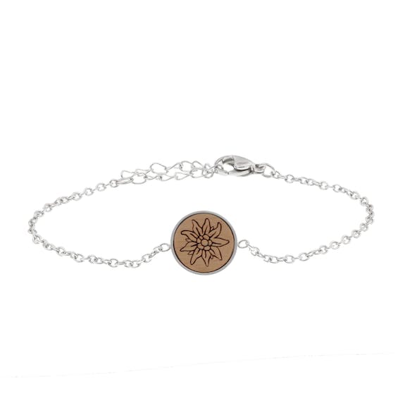 Bracelet Skyla « Edelweiss » | bijoux en bois | noix de bois pour la vente par eydl Wood Jewelry