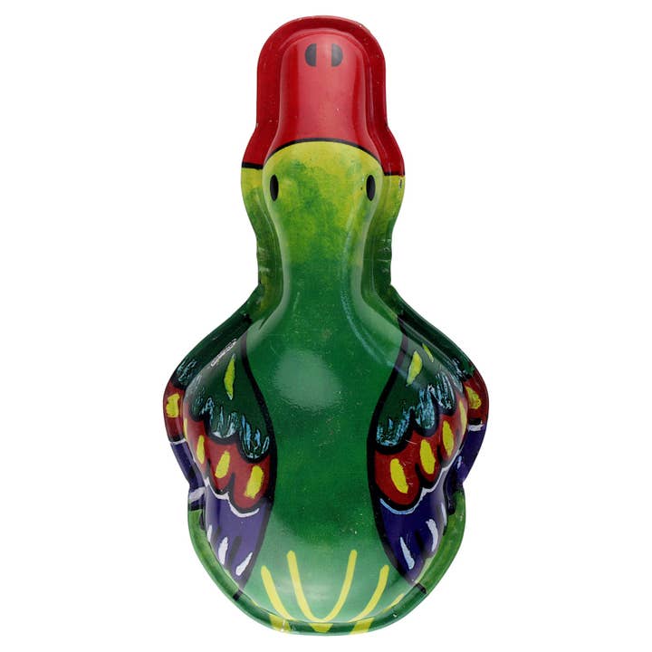 Tribal Trade GmbH – Estatueta decorativa por atacado – Brinquedo de lata Pato Knack verde escuro Pato de lata Klicker1