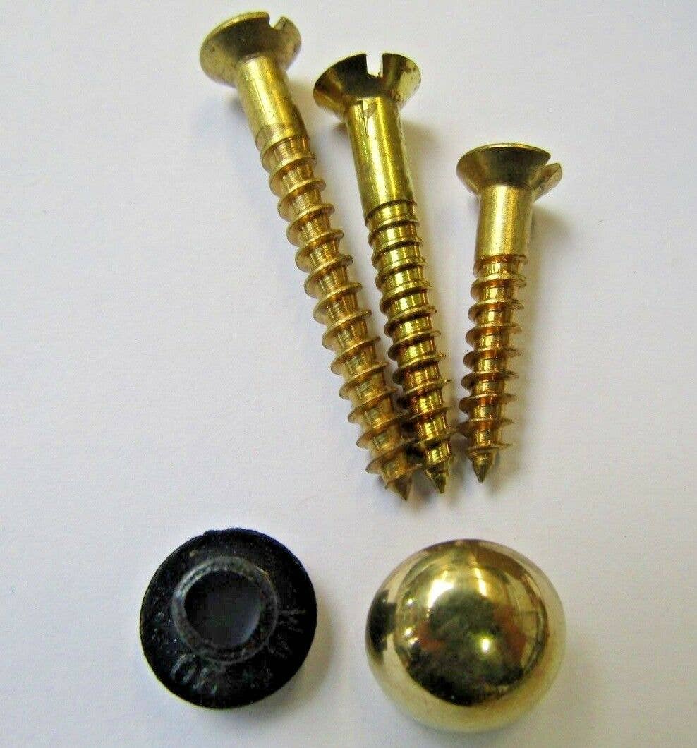 IronmongeryWorld - Wholesale Knob/Pull - Pack of 50 Bathroom Sanitary Mirror Brass Dome 25mm0