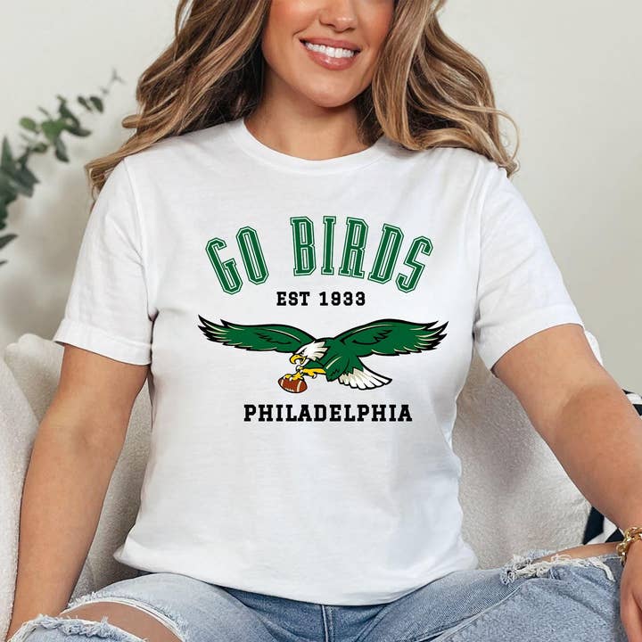 TheKingShirt - Wholesale Graphic Sweatshirt - Women's - Philadelphia Eagles Go Birds - Football Fan Outfit3