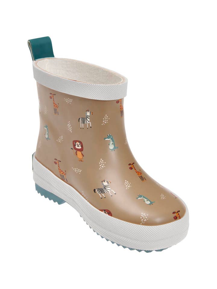 brown Half-shaft rubber boots wild animals for wholesale on Faire3