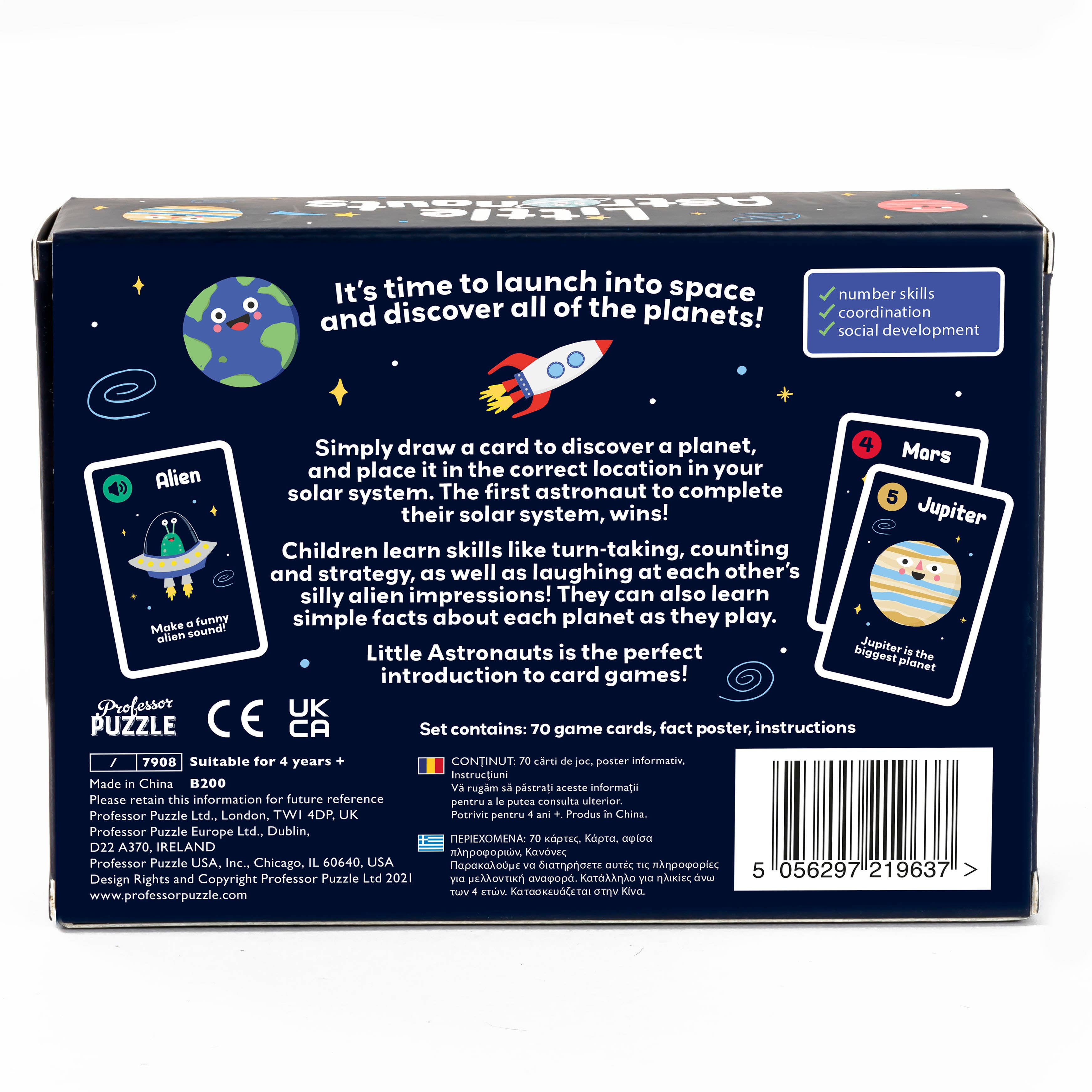 Professor Puzzle – wholesale Card game – Little Astronauts5