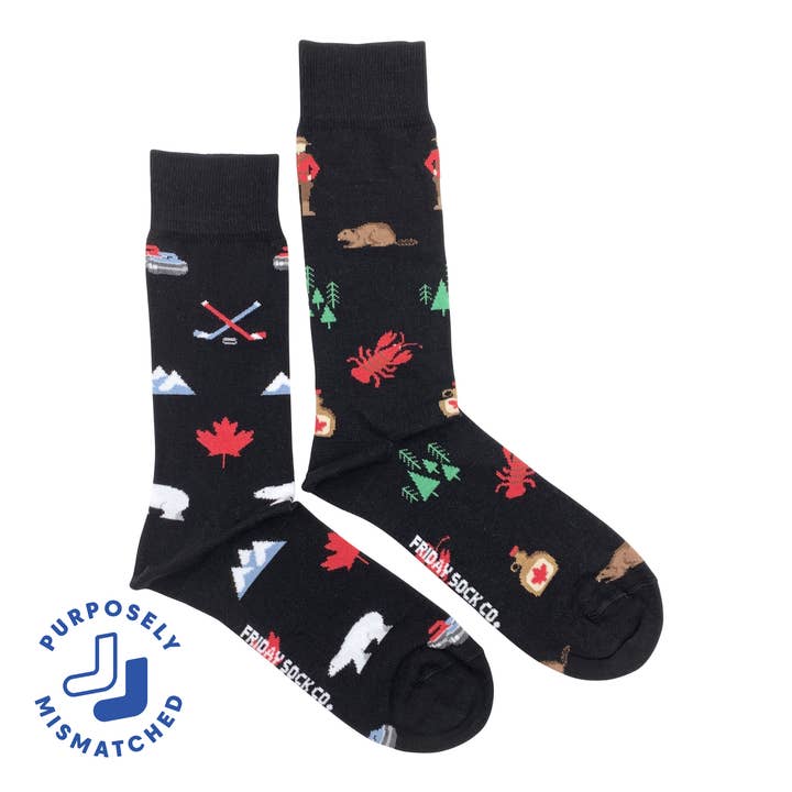 Men's Canada Icons Socks for wholesale by Friday Sock Co.