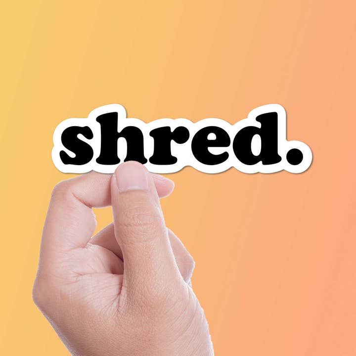 Shred Sticker for Hydroflask for wholesale by Sentinel Supply