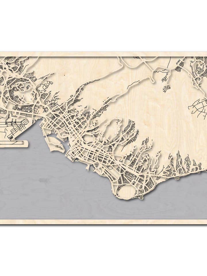 Honolulu, HI City Map for wholesale by Catahoula Sign Co.