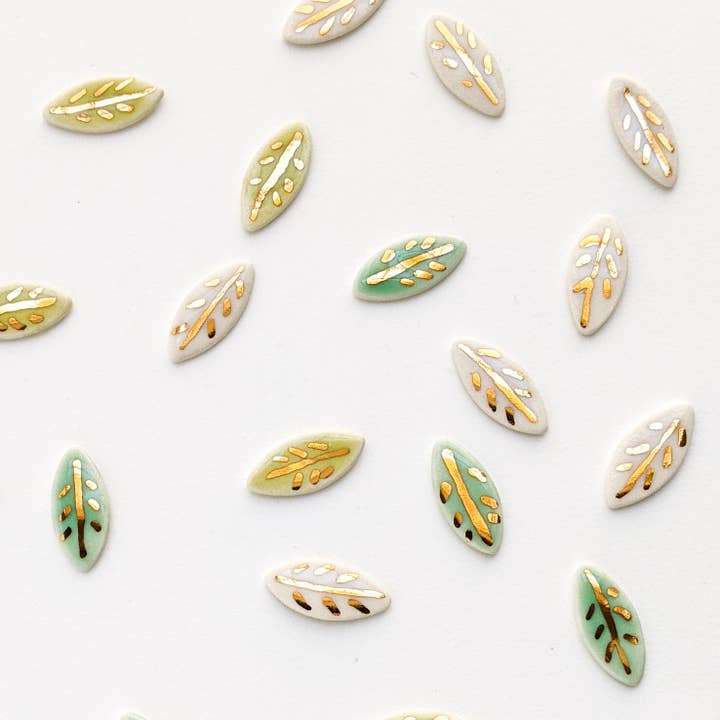 October Forever - Wholesale Stud/Post Earrings - Baby Leaves1