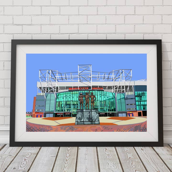 Old Trafford, Manchester United F.C. Illustration Print for wholesale by Tomartacus