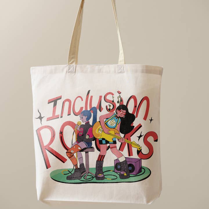 Inclusion Rocks Tote Bag for wholesale by Inclusive Art House