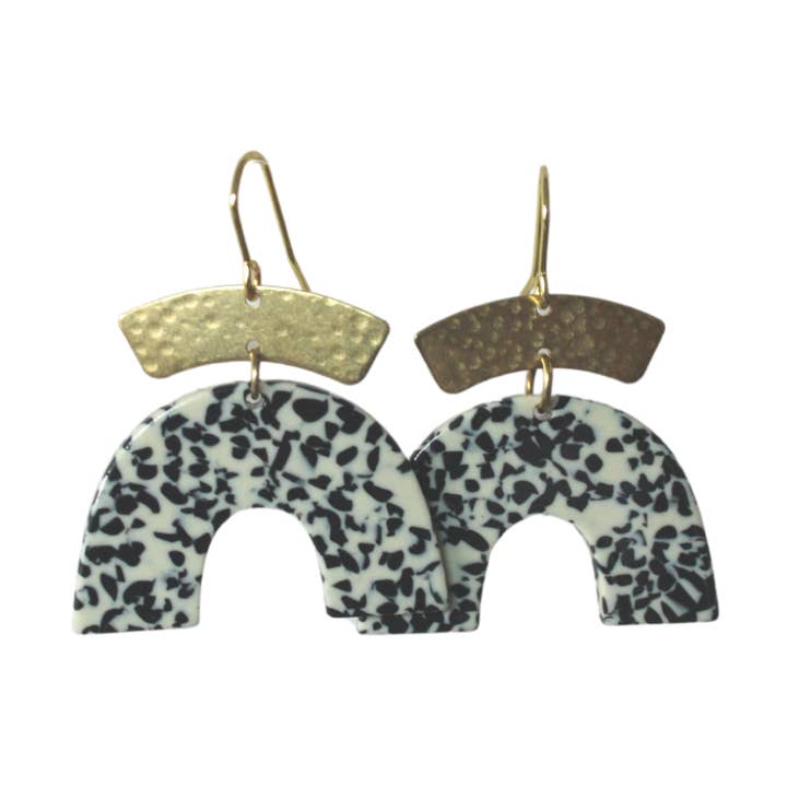 Ivory & gold rainbow dangles for wholesale by Madella Designs