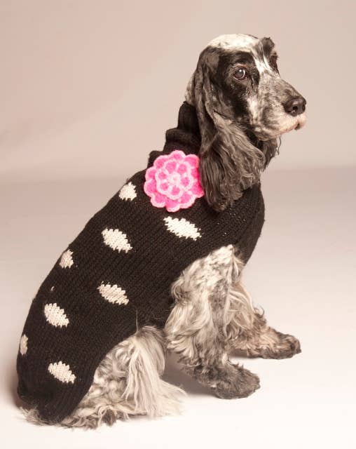 CHILLY DOG LLC - Vendita all'ingrosso Maglione - Cani - Maglione per cane a pois neri2