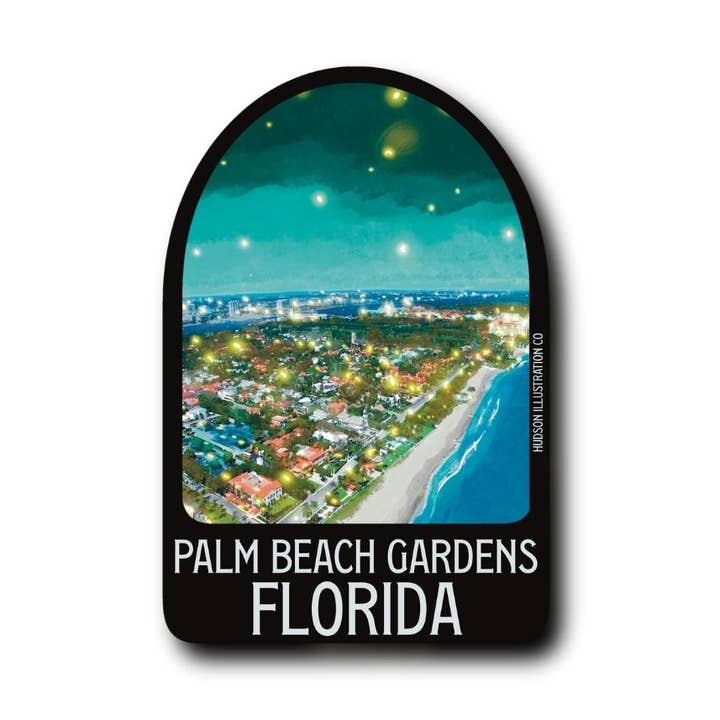 Palm Beach Gardens Florida Sticker/Magnet/Print/Postcard for wholesale by About Town Co