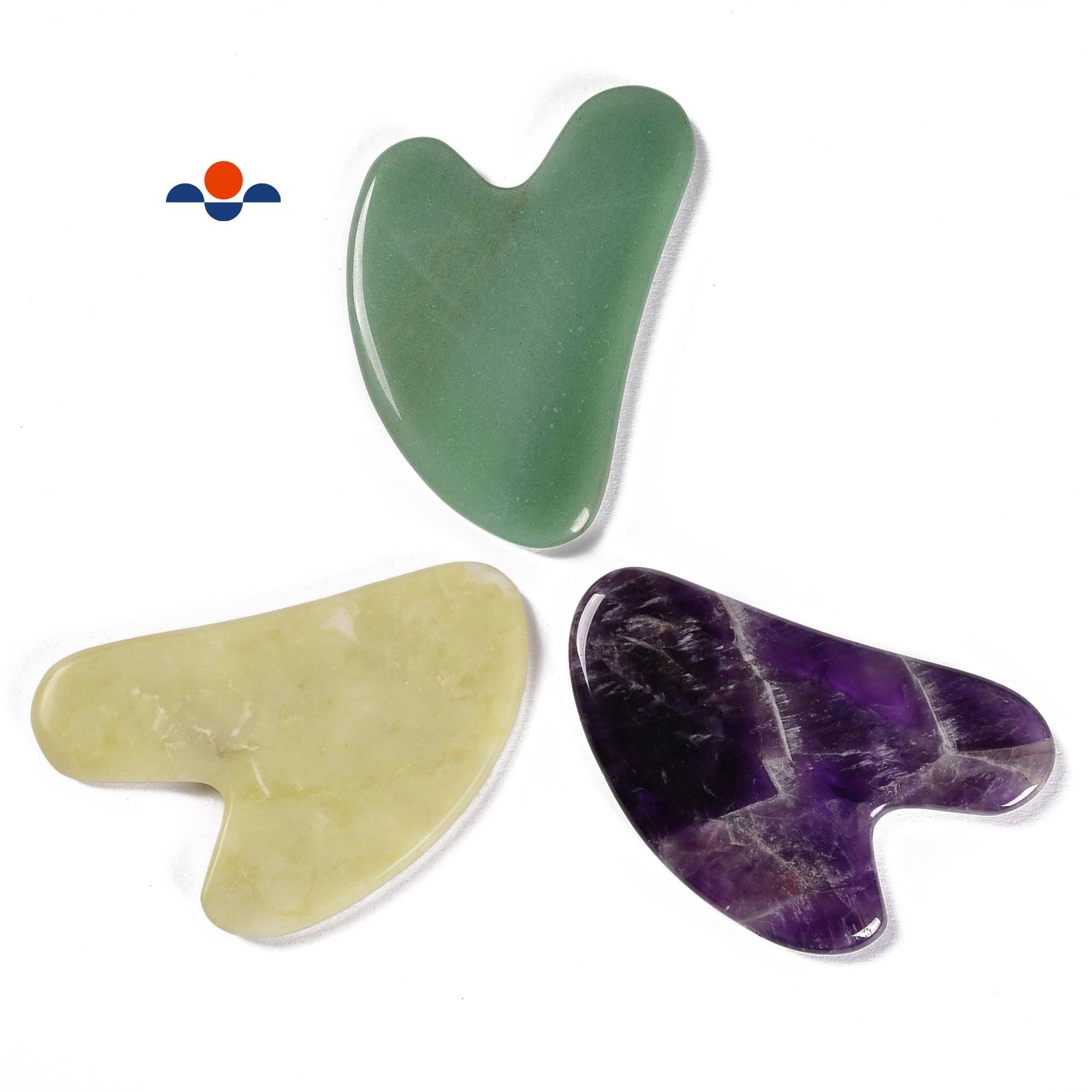 CRCBEADS - Wholesale Gua Sha Tool - Amethyst / Green Jade / Green Aventurine Gua Sha Massage Stone Tool Size60x80mm7
