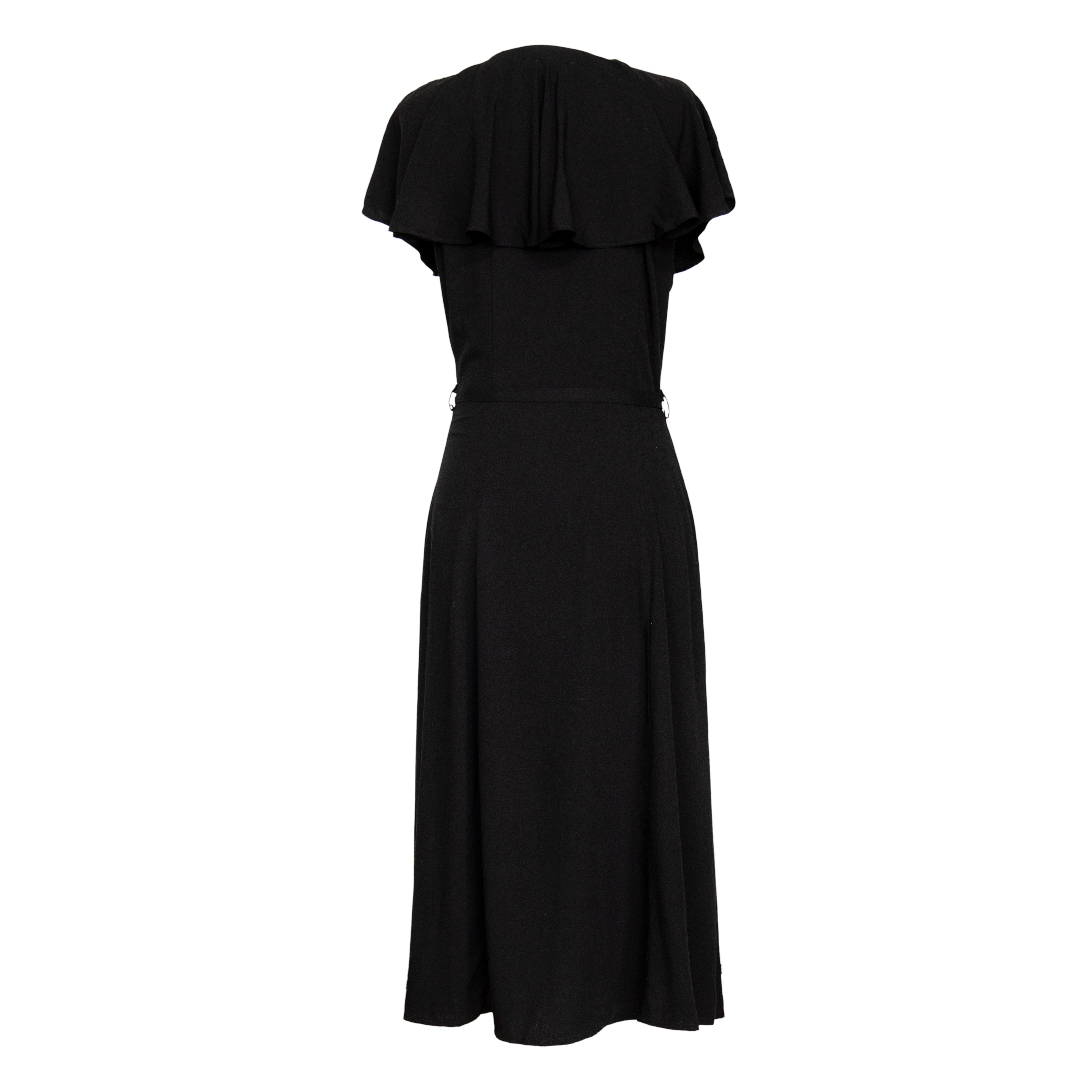 Ectogasm - Wholesale Dress - Women's - Celestria Vintage Style Cape Sleeve Midi Dress in Black1