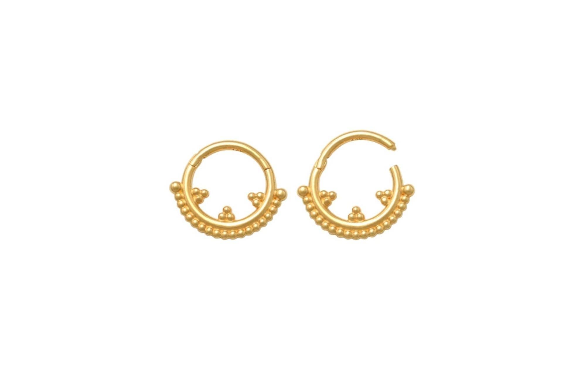 Zahav Jewelry - Wholesale Hoop Earrings - 10kt Solid Gold Septum Ring, Daith Piercing, Nose Hoops #13
