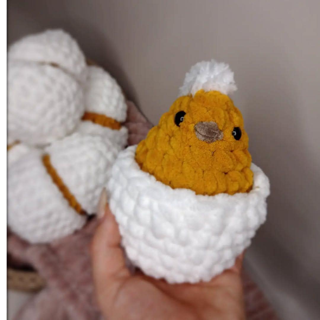 TOMOPOD LLC - Wholesale Stuffed/Plush Toy - Kids & Baby - Egg & Chick Crochet, Fluffy Easter Gift, Cute Easter Gift2